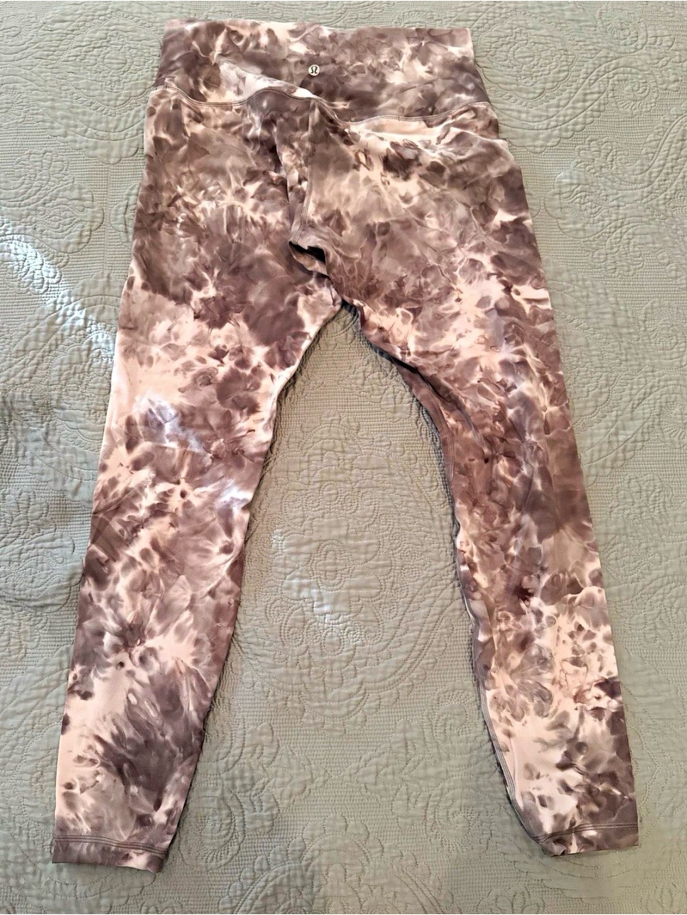 lululemon athletica Aligns Tie-Dye Leggings in Brown and Gray